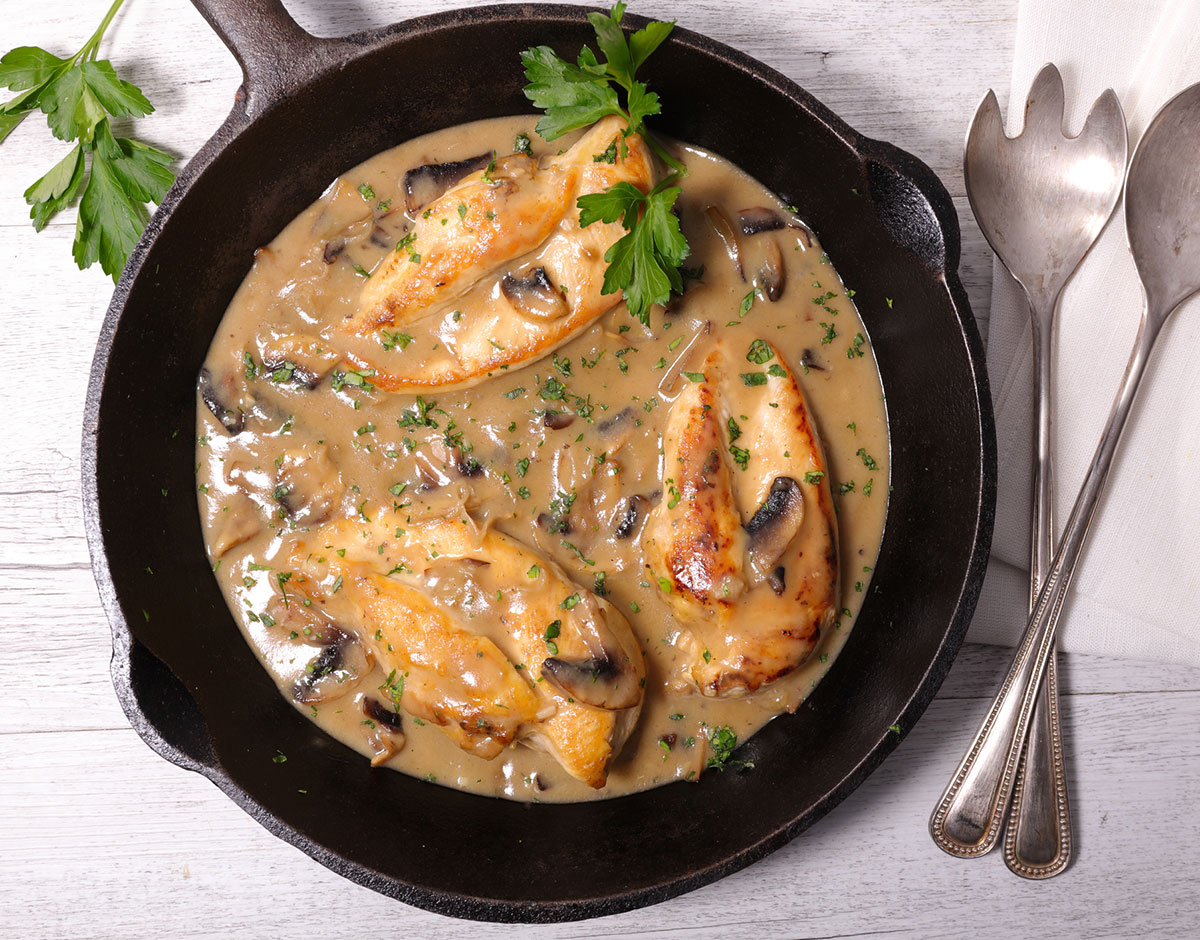 Chicken and Mushrooms with Sherry Cream