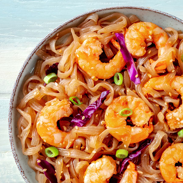 Easy Shrimp and Rice Noodle Bowls