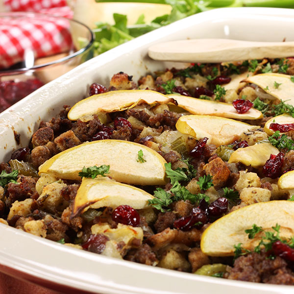 Apple, Sausage and Cranberry Stuffing