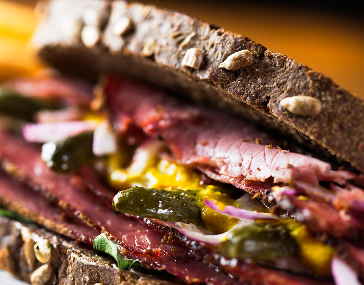 Sweet and Spicy Pastrami Sandwich